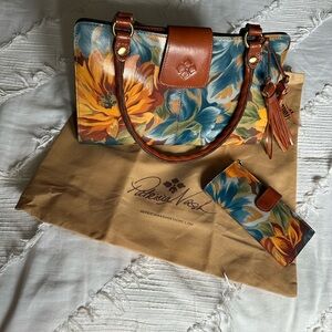 Patricia Nash Floral Leather Bag and wallet - Multicolor